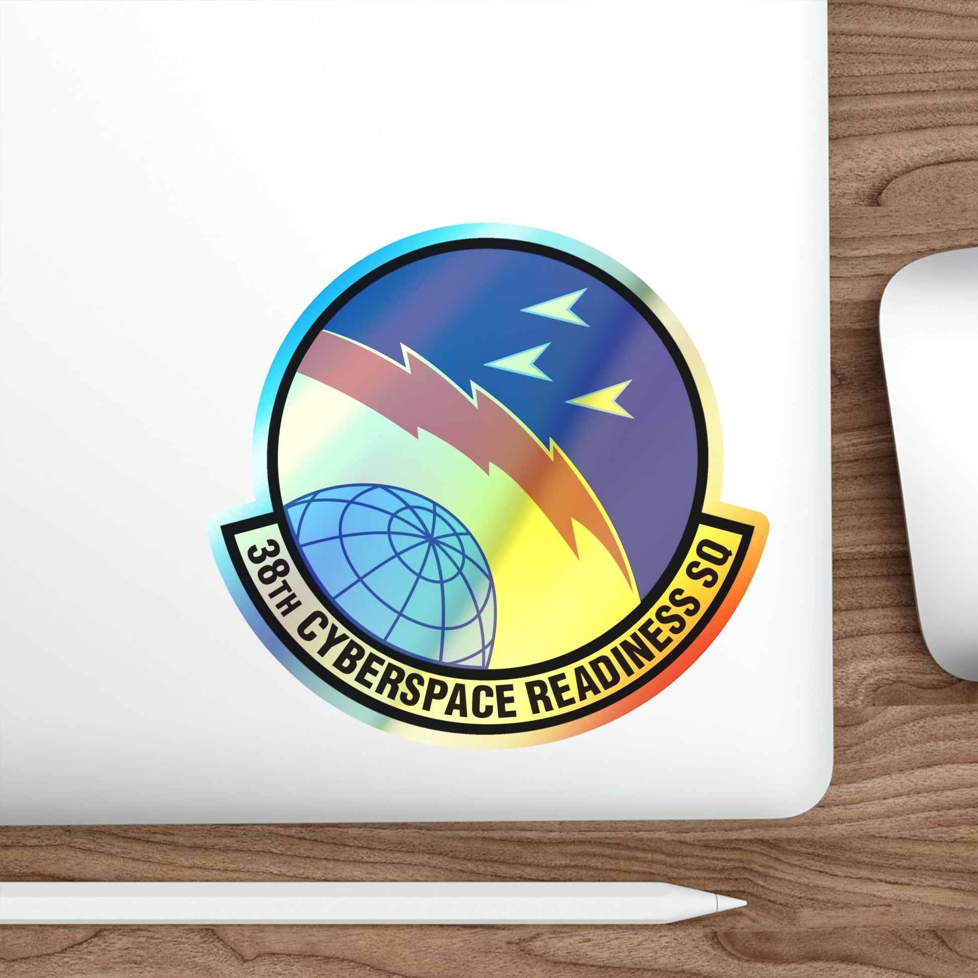 38th Cyberspace Readiness Squadron (U.S. Air Force) Holographic STICKER Die-Cut Vinyl Decal-The Sticker Space