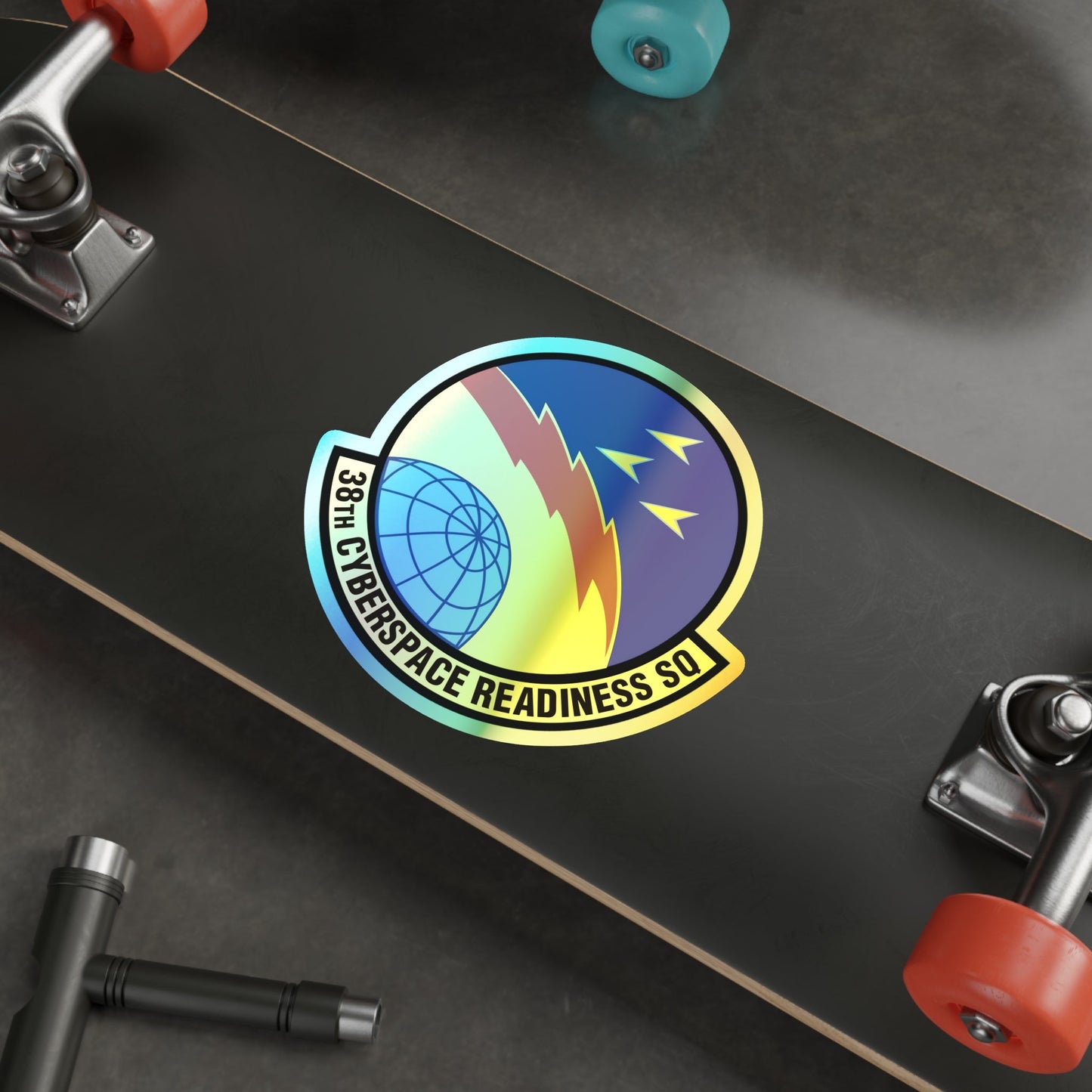 38th Cyberspace Readiness Squadron (U.S. Air Force) Holographic STICKER Die-Cut Vinyl Decal-The Sticker Space