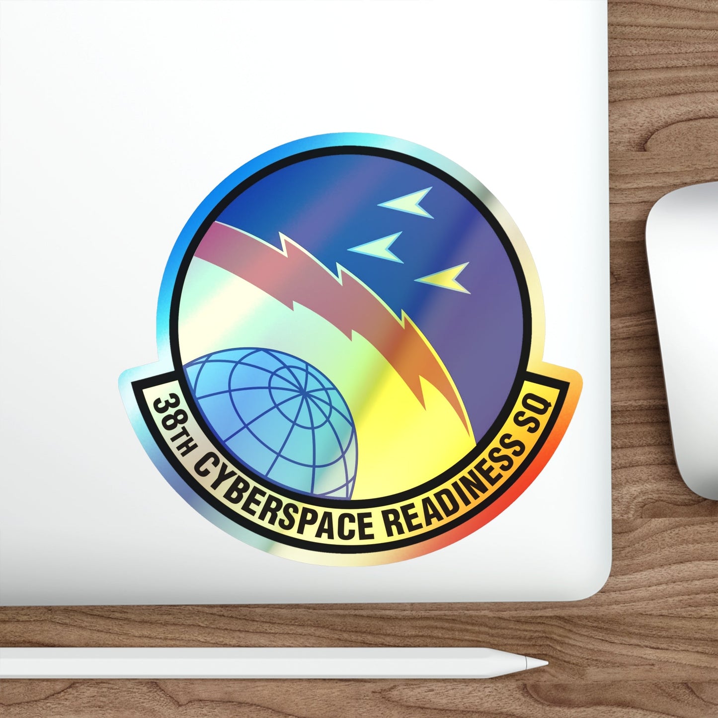 38th Cyberspace Readiness Squadron (U.S. Air Force) Holographic STICKER Die-Cut Vinyl Decal-The Sticker Space