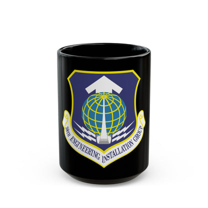 38th Engineering Installation Group (U.S. Air Force) Black Coffee Mug-15oz-The Sticker Space