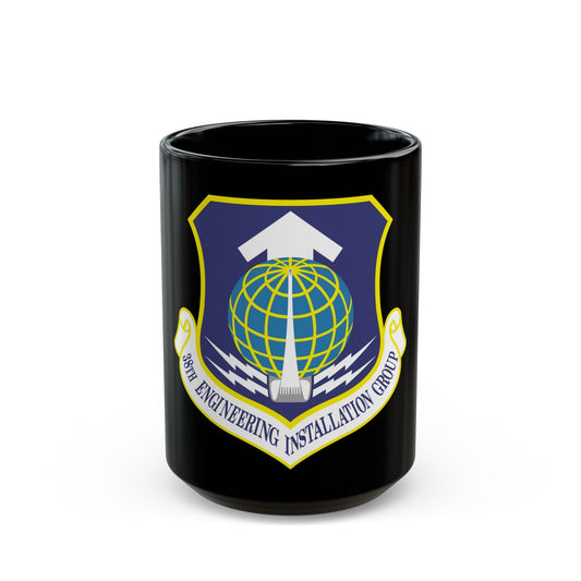 38th Engineering Installation Group (U.S. Air Force) Black Coffee Mug-15oz-The Sticker Space