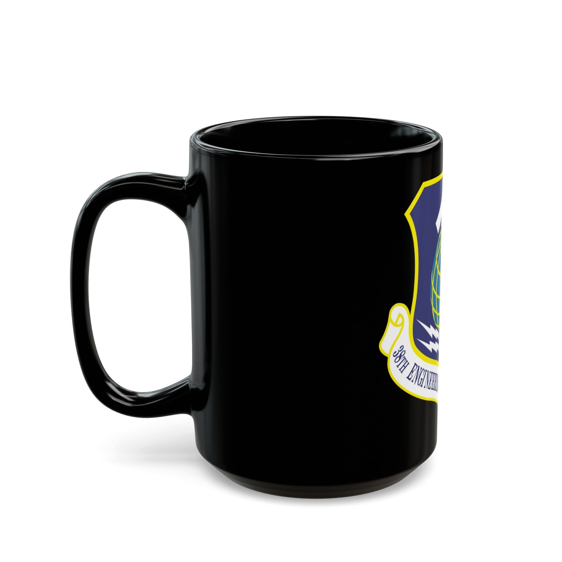 38th Engineering Installation Group (U.S. Air Force) Black Coffee Mug-The Sticker Space