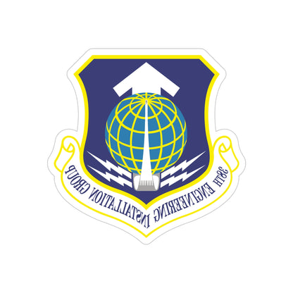 38th Engineering Installation Group (U.S. Air Force) REVERSE PRINT Transparent STICKER-6" × 6"-The Sticker Space