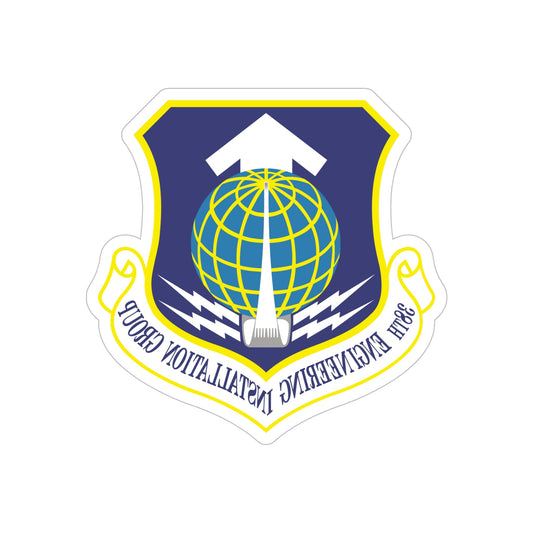 38th Engineering Installation Group (U.S. Air Force) REVERSE PRINT Transparent STICKER-6" × 6"-The Sticker Space