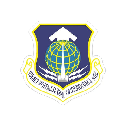 38th Engineering Installation Group (U.S. Air Force) REVERSE PRINT Transparent Die-Cut STICKER - The Sticker Space
