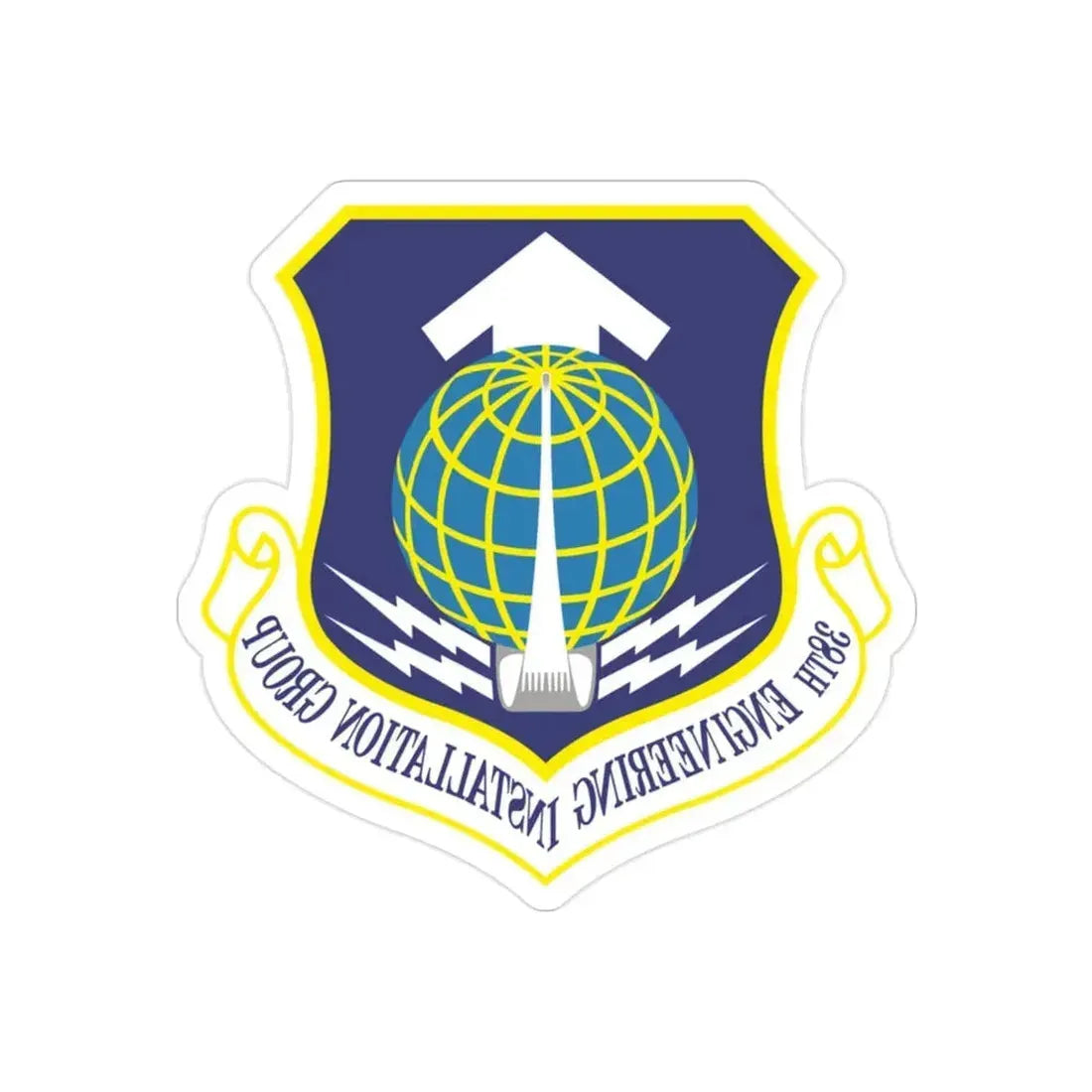 38th Engineering Installation Group (U.S. Air Force) REVERSE PRINT Transparent Die-Cut STICKER - The Sticker Space