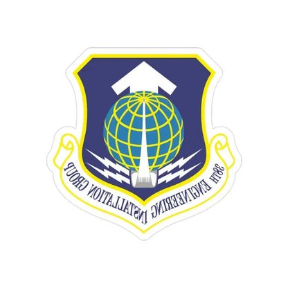 38th Engineering Installation Group (U.S. Air Force) REVERSE PRINT Transparent Die-Cut STICKER - The Sticker Space