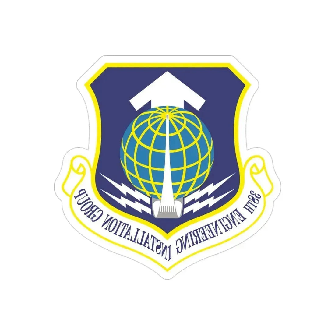 38th Engineering Installation Group (U.S. Air Force) REVERSE PRINT Transparent Die-Cut STICKER - The Sticker Space