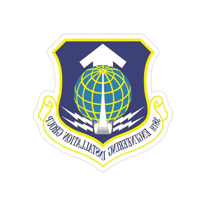 38th Engineering Installation Group (U.S. Air Force) REVERSE PRINT Transparent Die-Cut STICKER - The Sticker Space