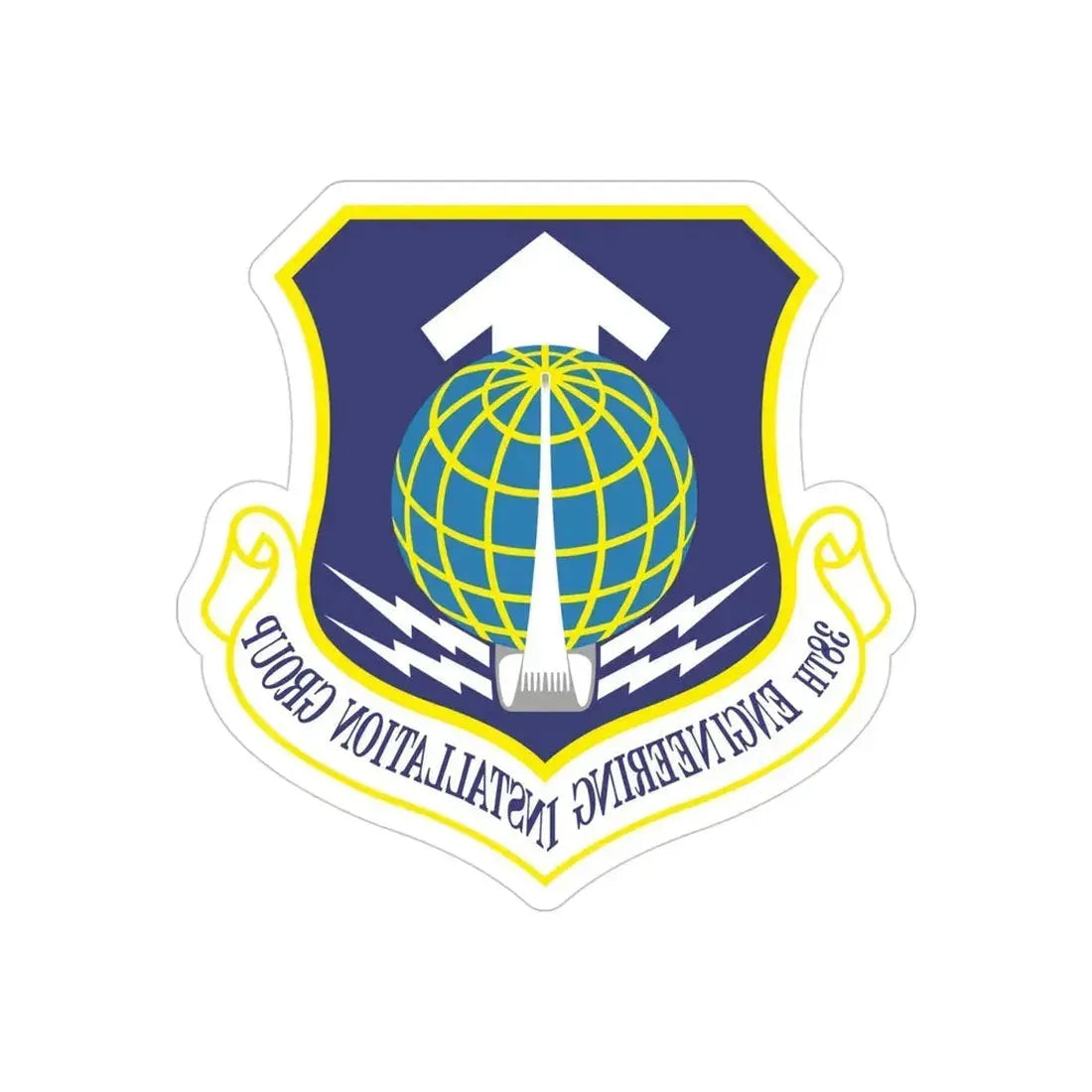 38th Engineering Installation Group (U.S. Air Force) REVERSE PRINT Transparent Die-Cut STICKER - The Sticker Space