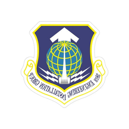 38th Engineering Installation Group (U.S. Air Force) REVERSE PRINT Transparent Die-Cut STICKER - The Sticker Space