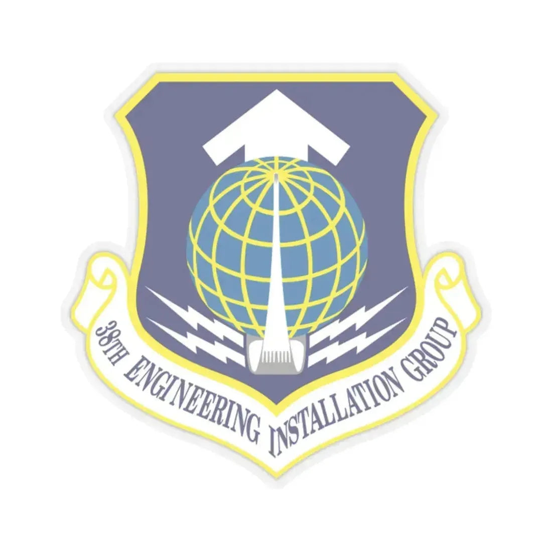 38th Engineering Installation Group (U.S. Air Force) STICKER Vinyl Kiss-Cut Decal 2 Inch Transparent - The Sticker Space