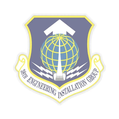 38th Engineering Installation Group (U.S. Air Force) STICKER Vinyl Kiss-Cut Decal 2 Inch Transparent - The Sticker Space