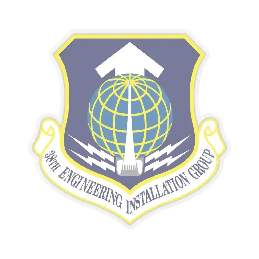 38th Engineering Installation Group (U.S. Air Force) STICKER Vinyl Kiss-Cut Decal 4 Inch Transparent - The Sticker Space