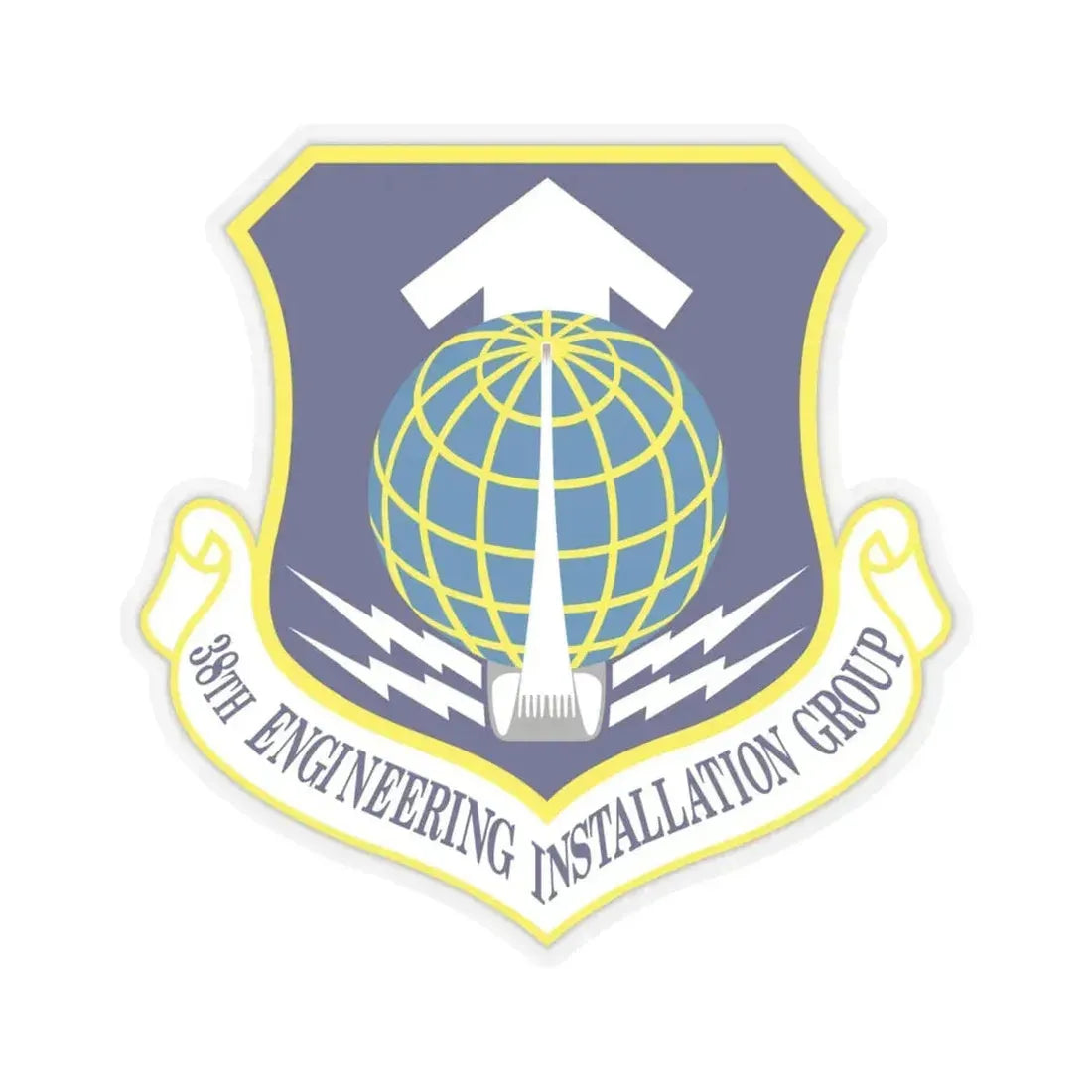 38th Engineering Installation Group (U.S. Air Force) STICKER Vinyl Kiss-Cut Decal 6 Inch Transparent - The Sticker Space