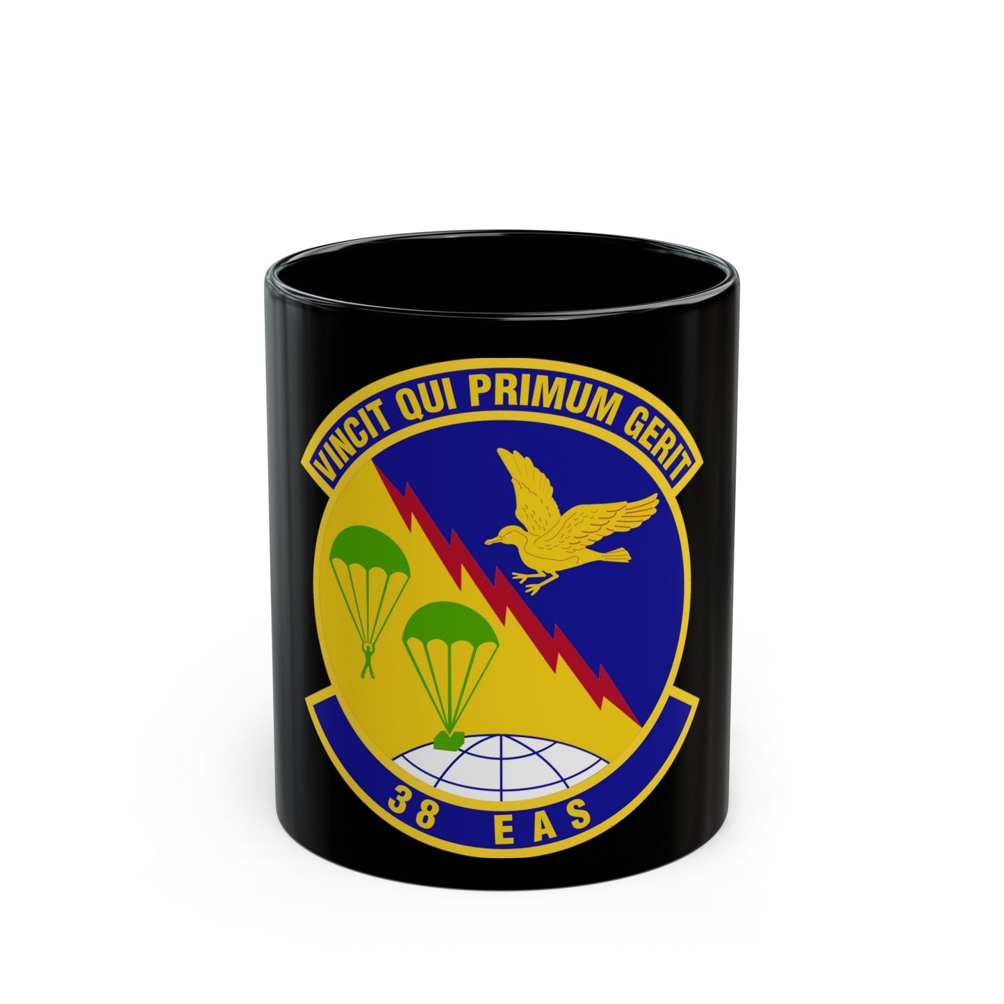 38th Expeditionary Airlift Squadron (U.S. Air Force) Black Coffee Mug-11oz-The Sticker Space