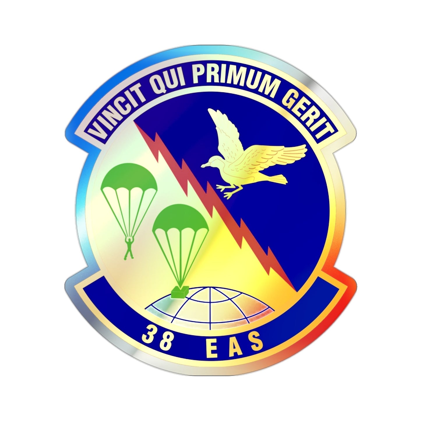 38th Expeditionary Airlift Squadron (U.S. Air Force) Holographic STICKER Die-Cut Vinyl Decal-2 Inch-The Sticker Space