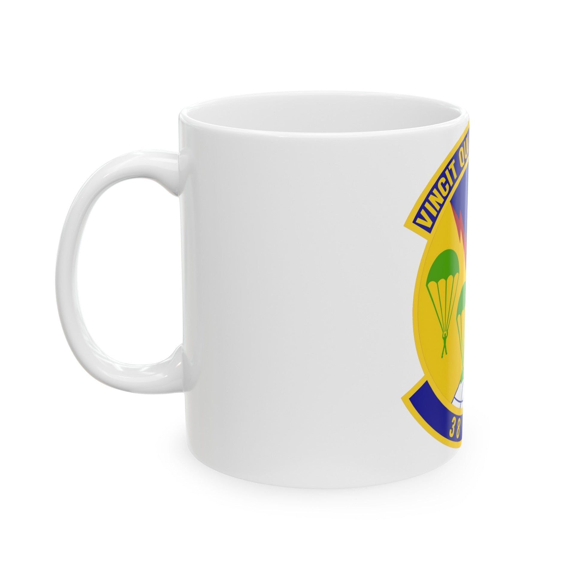 38th Expeditionary Airlift Squadron (U.S. Air Force) White Coffee Mug-The Sticker Space