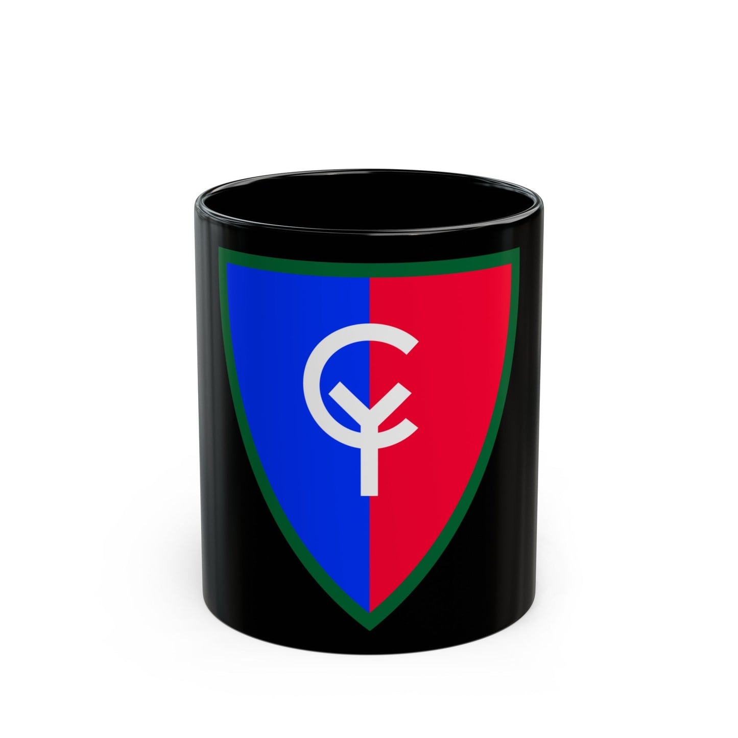 38th Infantry Division SSI (U.S. Army) Black Coffee Mug-11oz-The Sticker Space