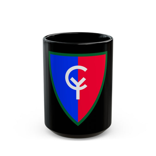 38th Infantry Division SSI (U.S. Army) Black Coffee Mug-15oz-The Sticker Space