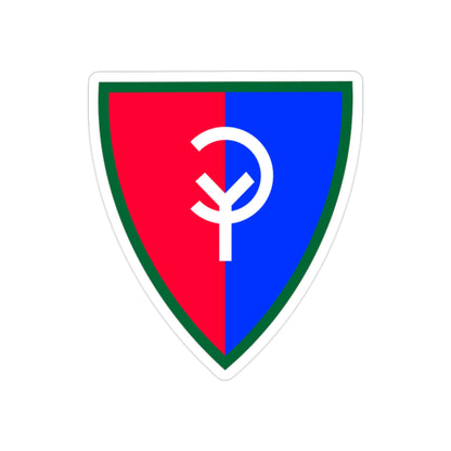 38th Infantry Division SSI (U.S. Army) REVERSE PRINT Transparent STICKER-2" × 2"-The Sticker Space