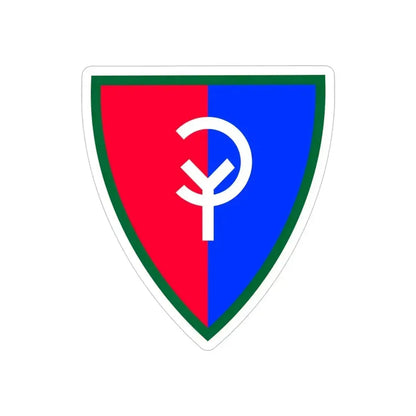 38th Infantry Division SSI (U.S. Army) REVERSE PRINT Transparent Die-Cut STICKER 4 Inch Die-Cut Transparent - The Sticker Space