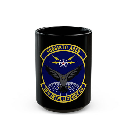 38th Intelligence Squadron (U.S. Air Force) Black Coffee Mug-15oz-The Sticker Space