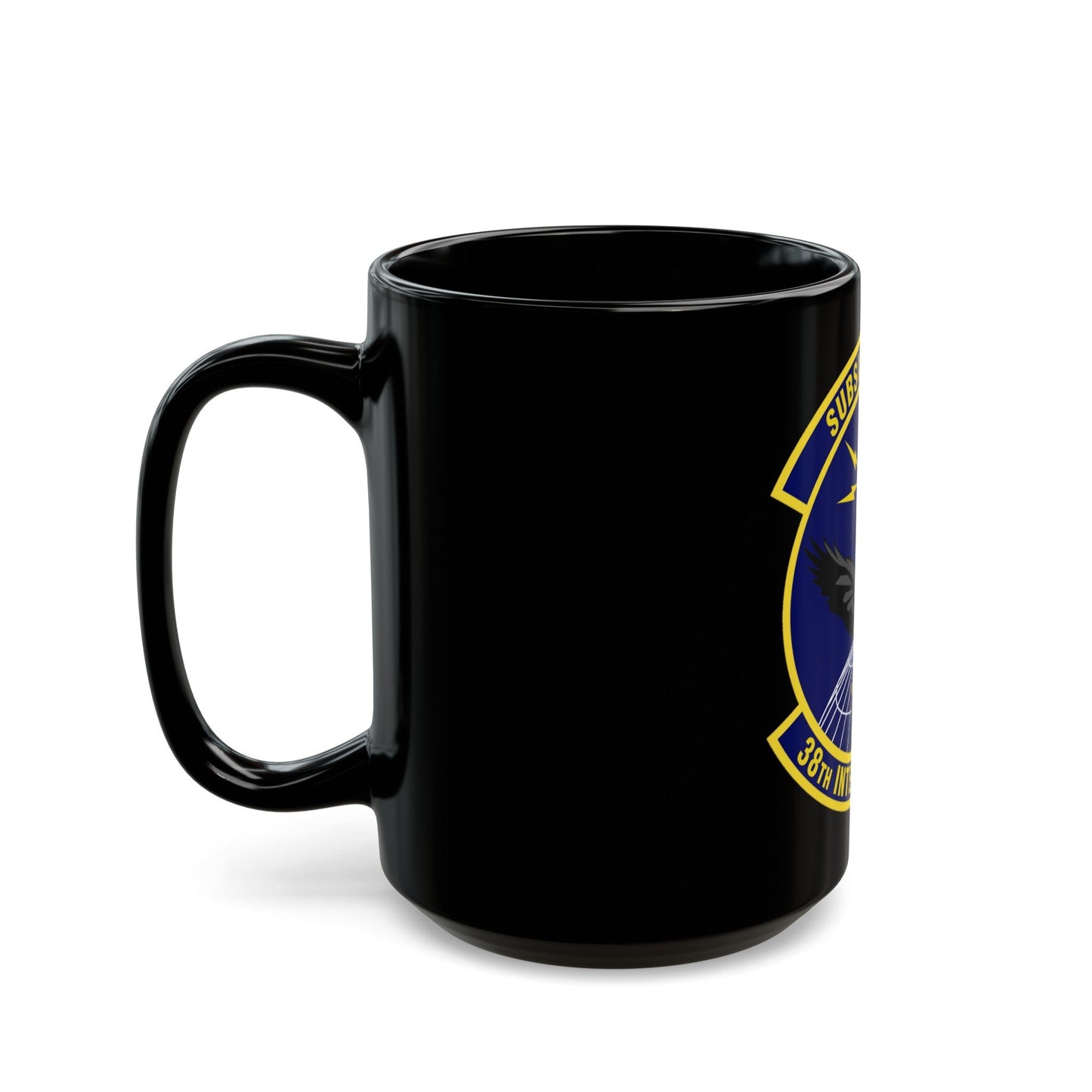 38th Intelligence Squadron (U.S. Air Force) Black Coffee Mug-The Sticker Space