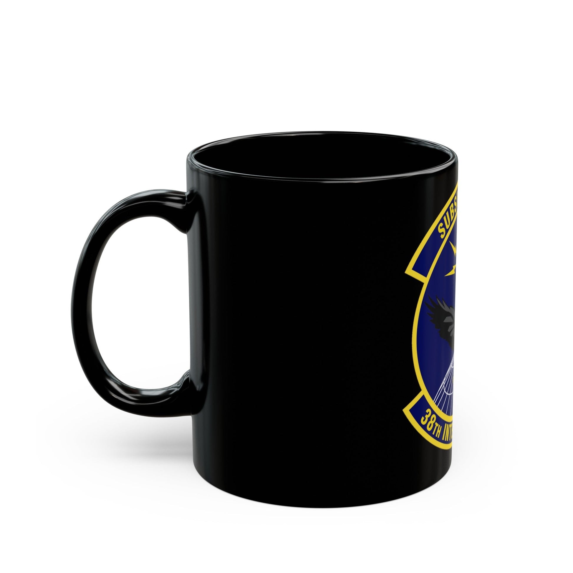 38th Intelligence Squadron (U.S. Air Force) Black Coffee Mug-The Sticker Space