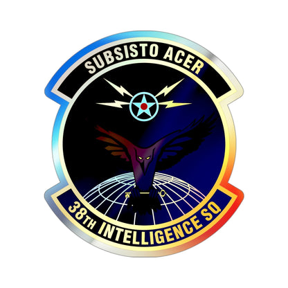 38th Intelligence Squadron (U.S. Air Force) Holographic STICKER Die-Cut Vinyl Decal-3 Inch-The Sticker Space