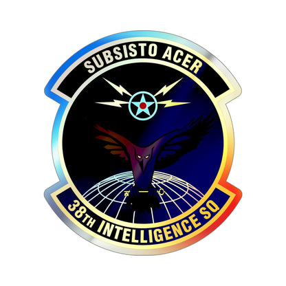 38th Intelligence Squadron (U.S. Air Force) Holographic STICKER Die-Cut Vinyl Decal-5 Inch-The Sticker Space