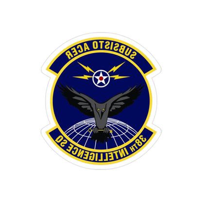 38th Intelligence Squadron (U.S. Air Force) REVERSE PRINT Transparent STICKER-2" × 2"-The Sticker Space