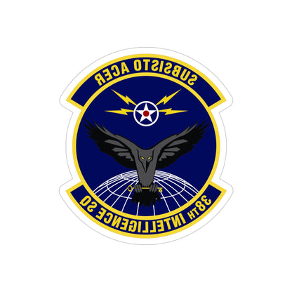 38th Intelligence Squadron (U.S. Air Force) REVERSE PRINT Transparent STICKER-5" × 5"-The Sticker Space