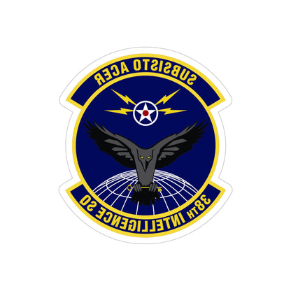 38th Intelligence Squadron (U.S. Air Force) REVERSE PRINT Transparent STICKER-6" × 6"-The Sticker Space