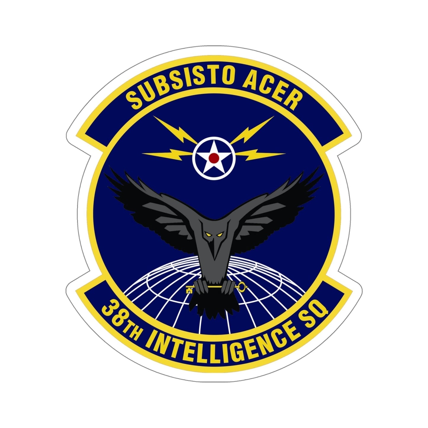 38th Intelligence Squadron (U.S. Air Force) STICKER Vinyl Die-Cut Decal-6 Inch-The Sticker Space