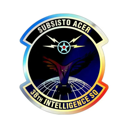 38th Intelligence Squadron (U.S. Air Force) Holographic STICKER Die-Cut Vinyl Decal 2 Inch Holographic - The Sticker Space