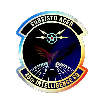 38th Intelligence Squadron (U.S. Air Force) Holographic STICKER Die-Cut Vinyl Decal 5 Inch Holographic - The Sticker Space