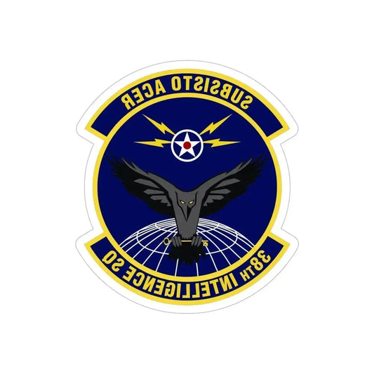 38th Intelligence Squadron (U.S. Air Force) REVERSE PRINT Transparent Die-Cut STICKER 6 Inch Die-Cut Transparent - The Sticker Space