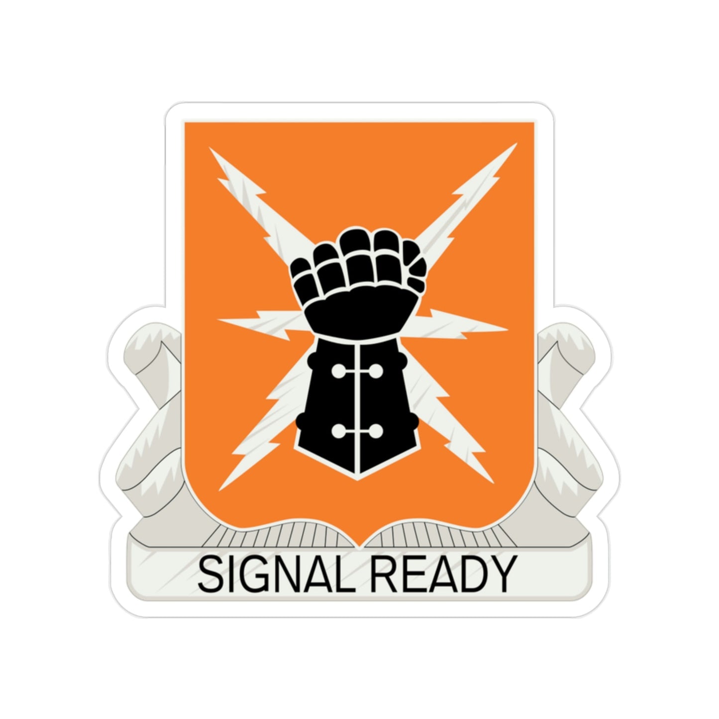 38th Signal Battalion (U.S. Army) Transparent STICKER Die-Cut Vinyl Decal-2 Inch-The Sticker Space