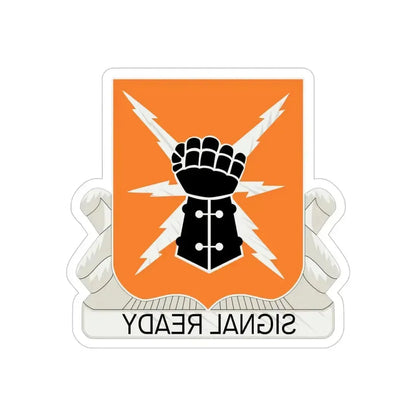 38th Signal Battalion (U.S. Army) REVERSE PRINT Transparent Die-Cut STICKER 5 Inch Die-Cut Transparent - The Sticker Space