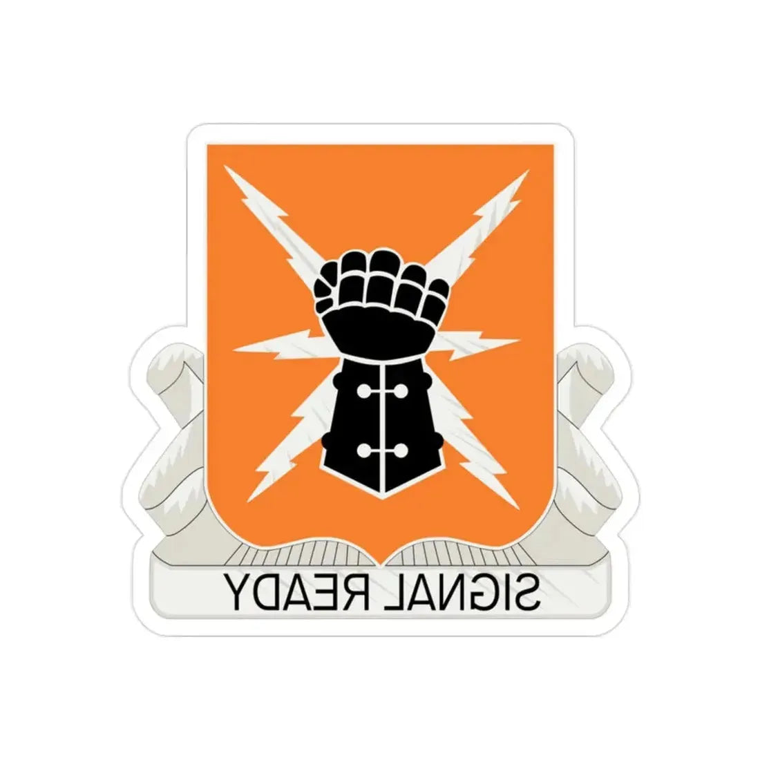 38th Signal Battalion (U.S. Army) REVERSE PRINT Transparent Die-Cut STICKER - The Sticker Space