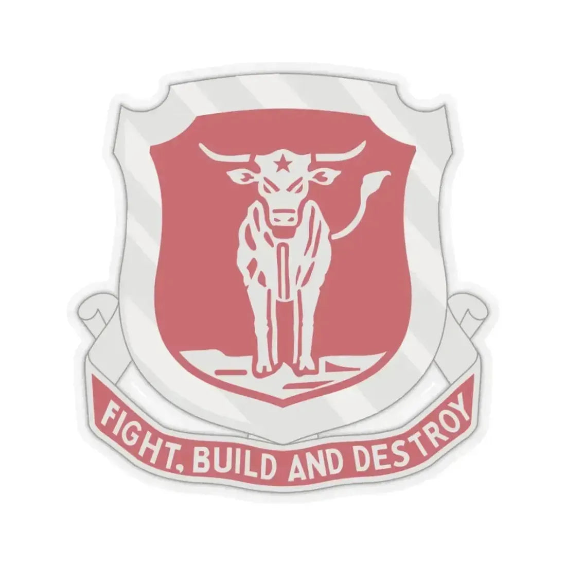 39 Engineer Battalion (U.S. Army) STICKER Vinyl Kiss-Cut Decal 3 Inch Transparent - The Sticker Space