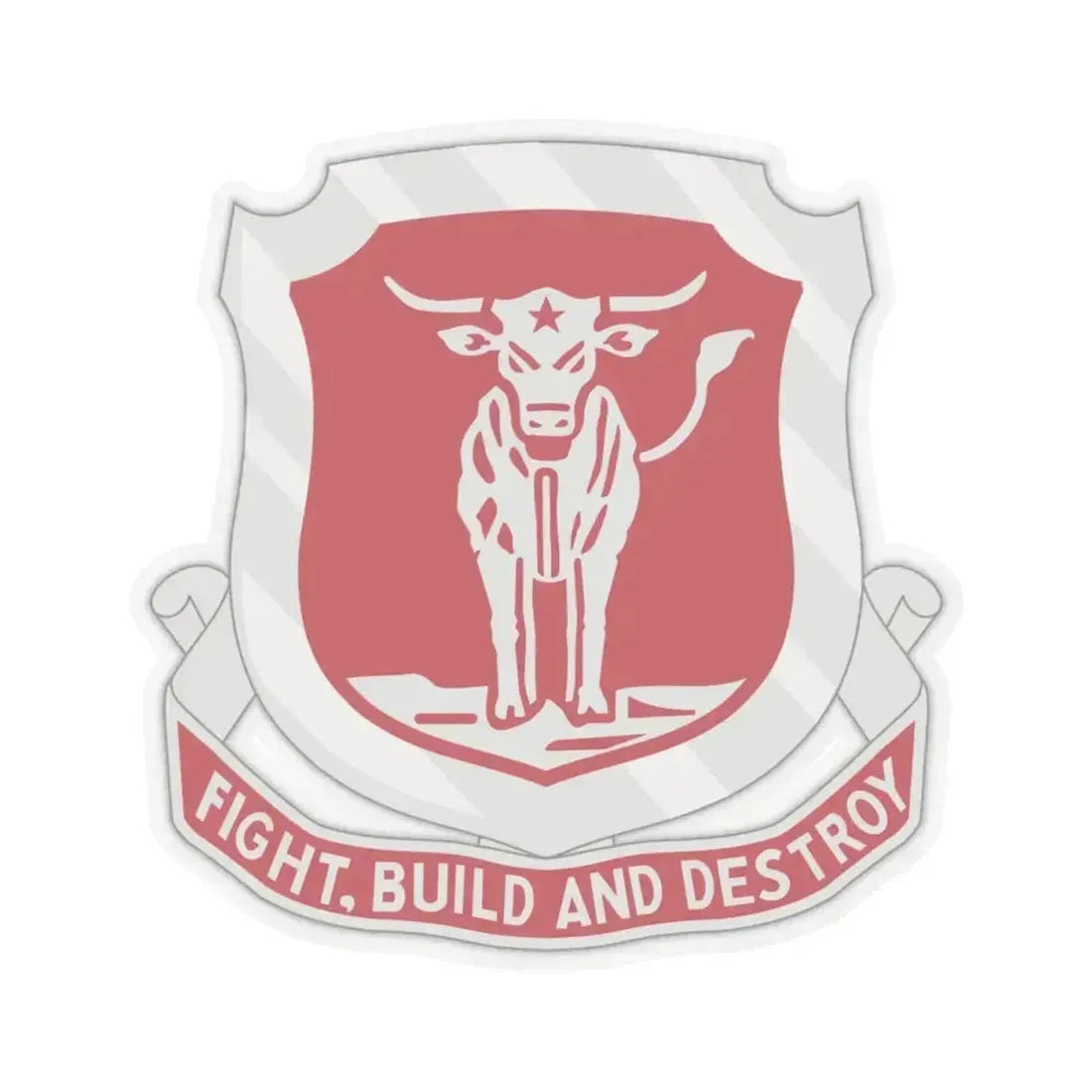 39 Engineer Battalion (U.S. Army) STICKER Vinyl Kiss-Cut Decal 4 Inch Transparent - The Sticker Space