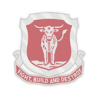 39 Engineer Battalion (U.S. Army) STICKER Vinyl Kiss-Cut Decal 4 Inch Transparent - The Sticker Space