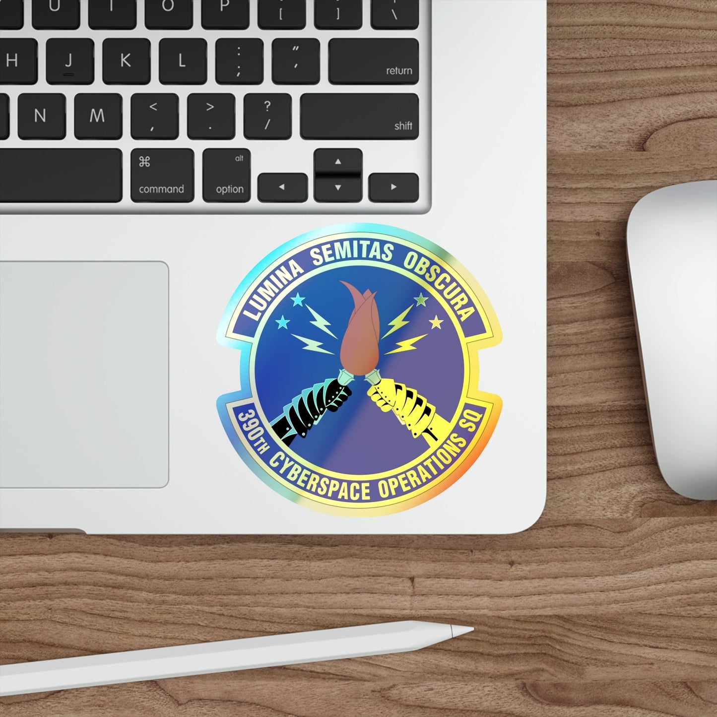 390 Cyberspace Operations Squadron ACC (U.S. Air Force) Holographic STICKER Die-Cut Vinyl Decal-The Sticker Space