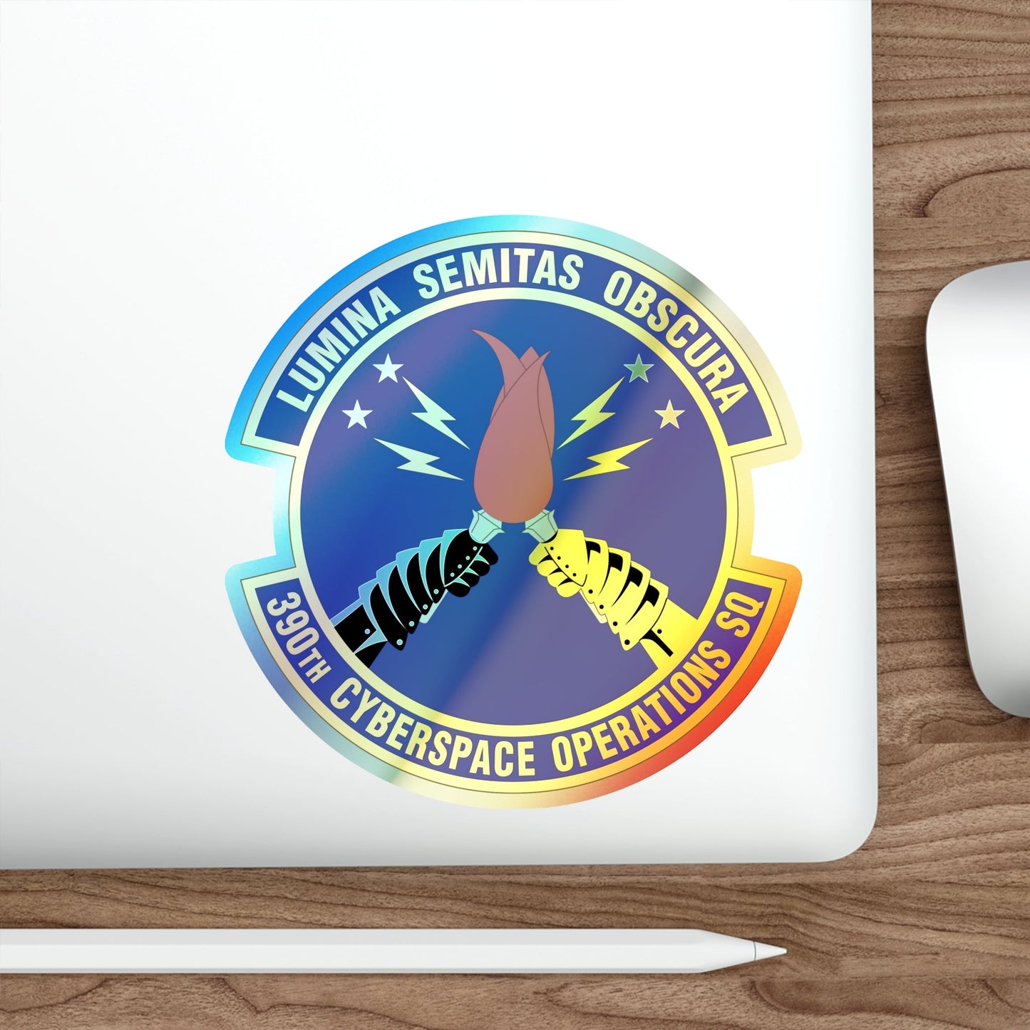 390 Cyberspace Operations Squadron ACC (U.S. Air Force) Holographic STICKER Die-Cut Vinyl Decal-The Sticker Space