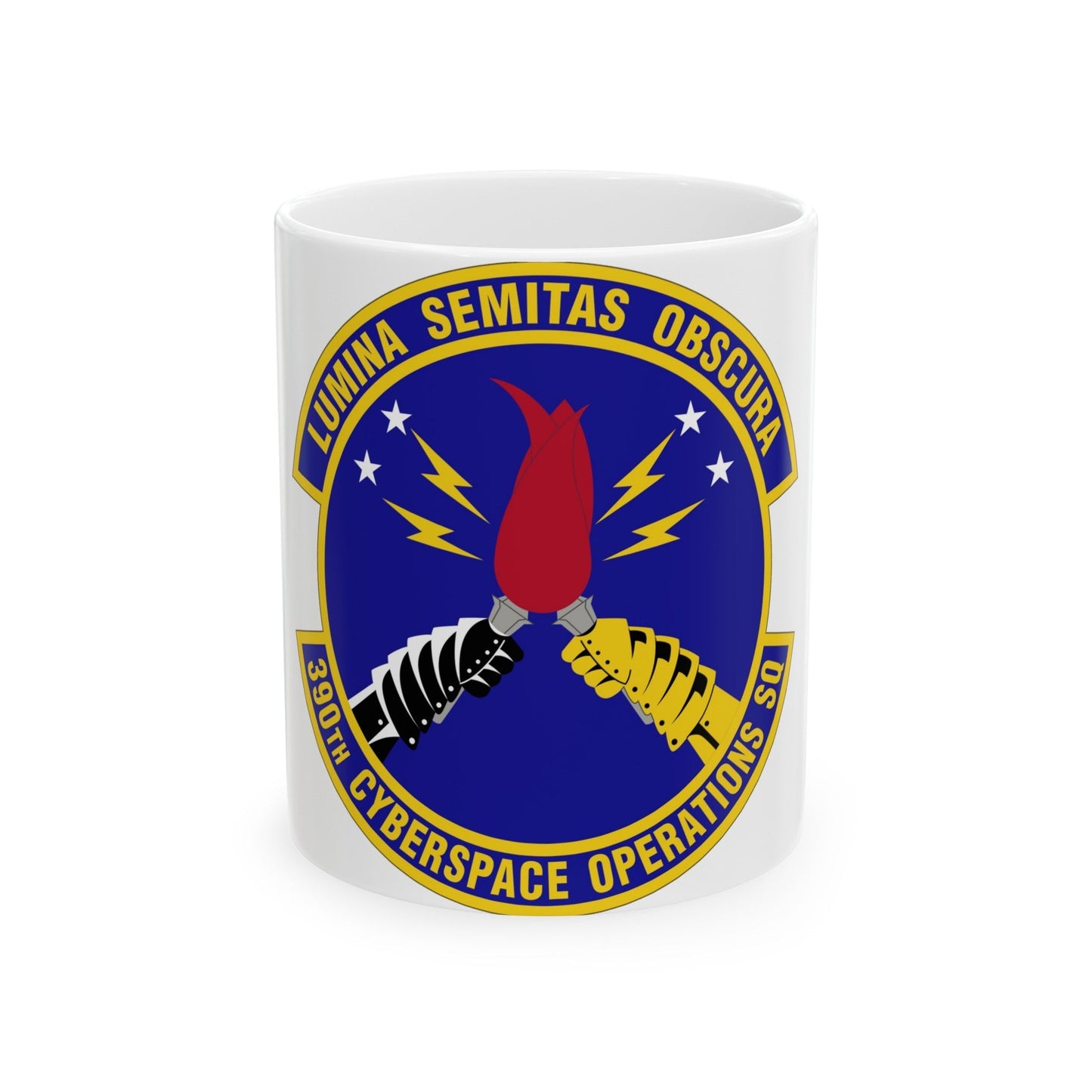 390 Cyberspace Operations Squadron ACC (U.S. Air Force) White Coffee Mug-11oz-The Sticker Space