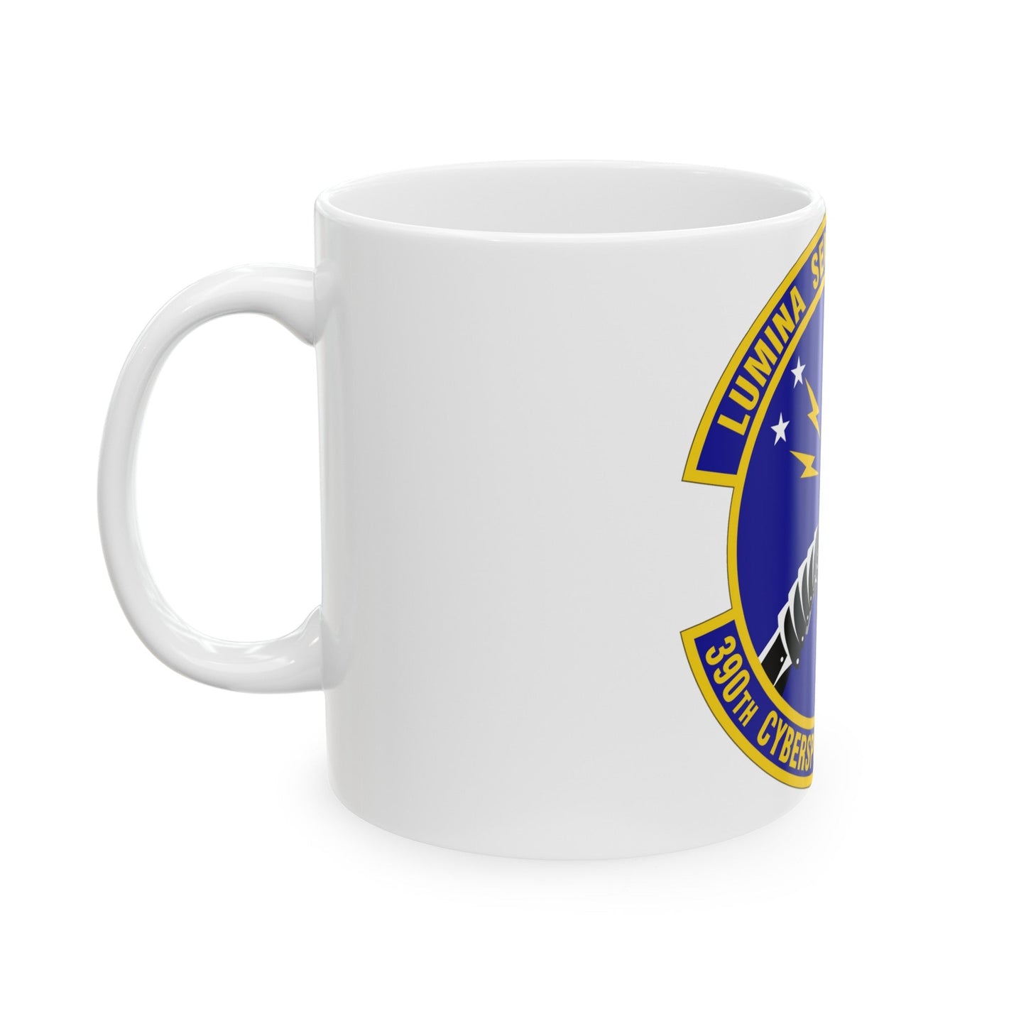 390 Cyberspace Operations Squadron ACC (U.S. Air Force) White Coffee Mug-The Sticker Space