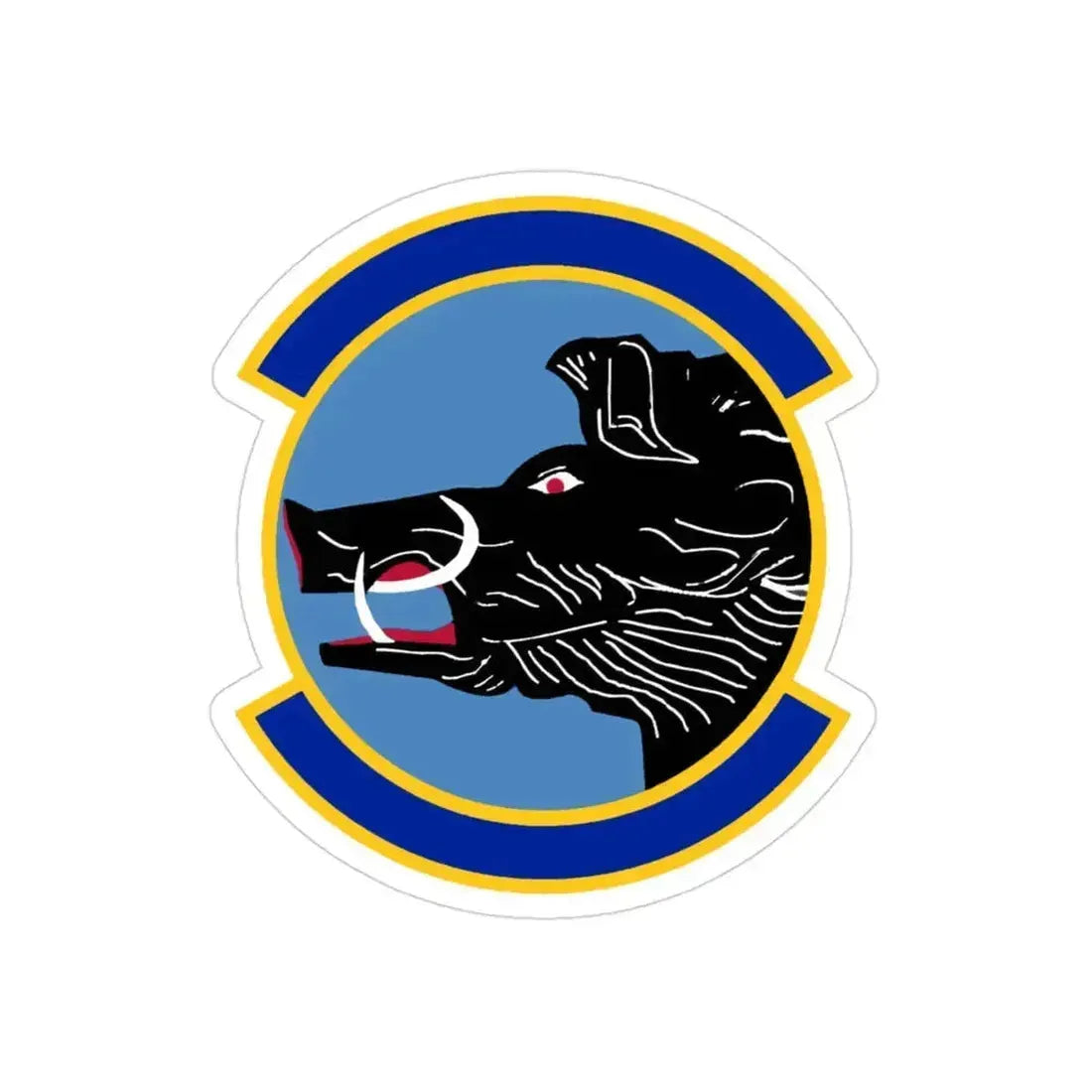 390 Electronic Combat Squadron ACC (U.S. Air Force) REVERSE PRINT Transparent Die-Cut STICKER 3 Inch Die-Cut Transparent - The Sticker Space