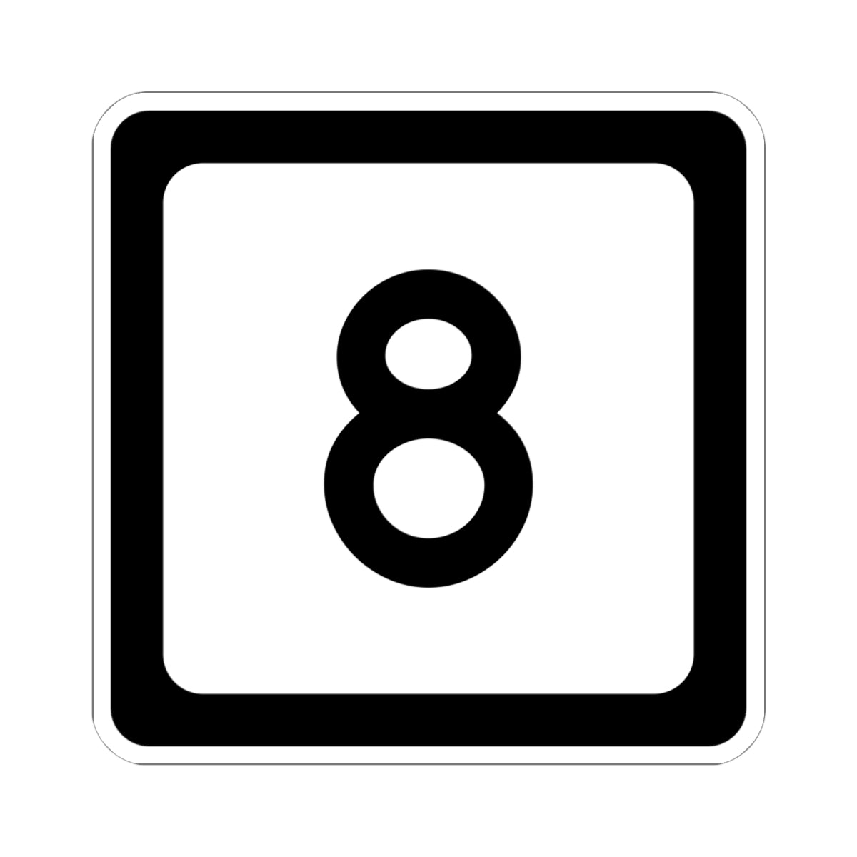 WV-8 (Virginia) (Road Sign) STICKER Vinyl Kiss-Cut Decal
